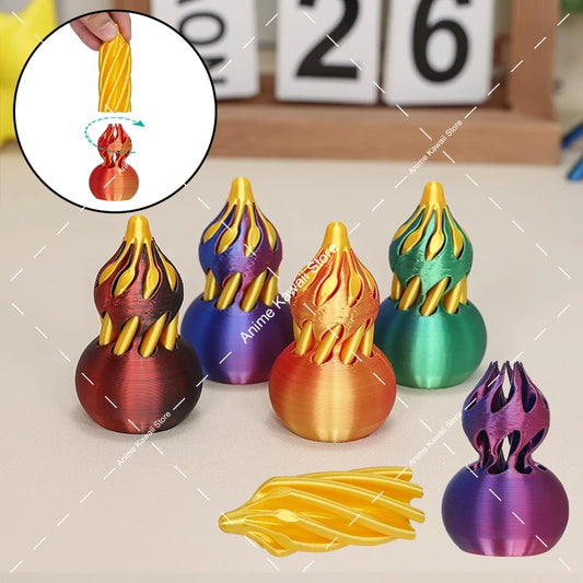 3D Printed Spiral Cone Toy Impossible Pyramid Passthrough Sculpture Pass Through Pyramid Toy Mini Vortex Thread Illusion
