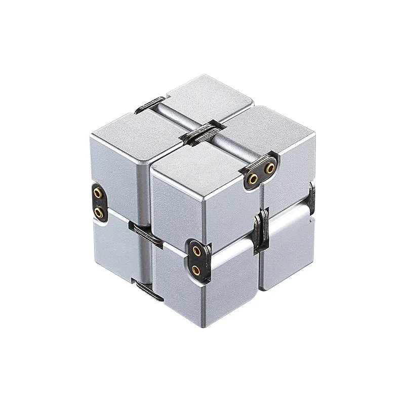 Infinity Cube Metal Fidget Toys,Aluminium Antistress Anxiety Fidgeting EDC Anti Stress Relief Toy for Adult Kids Autism ADHD