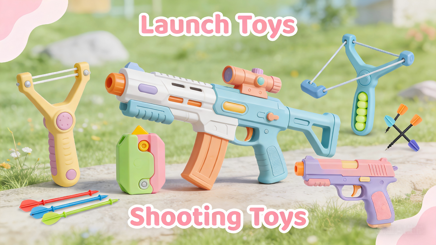 Kids blaster toys, foam dart guns, and shooting games for outdoor adventure and friendly competition.