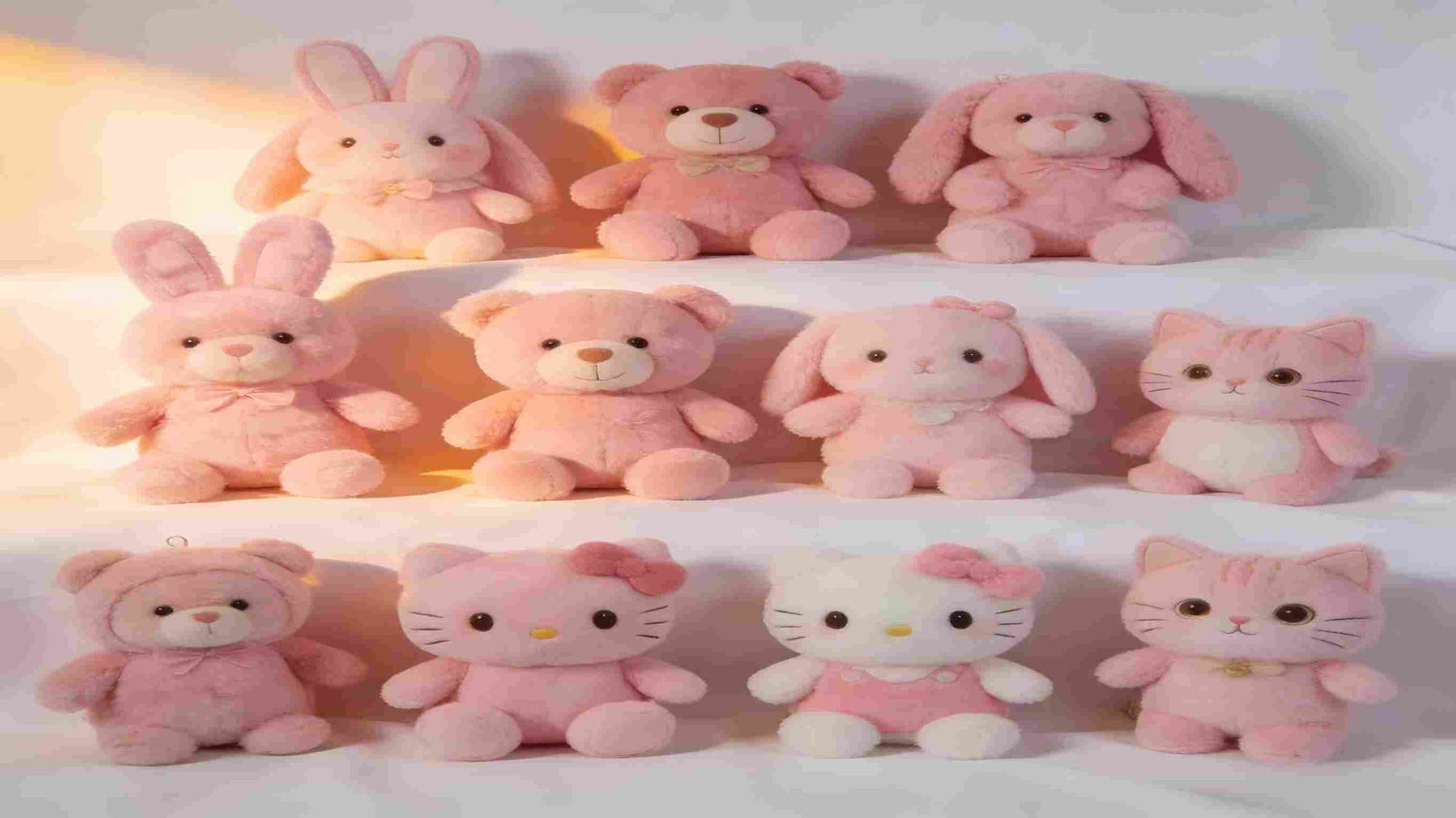 Soft plush toys and stuffed animals for kids, featuring teddy bears, bunnies, and cuddly dolls. Perfect for hugging, bedtime, and playtime.