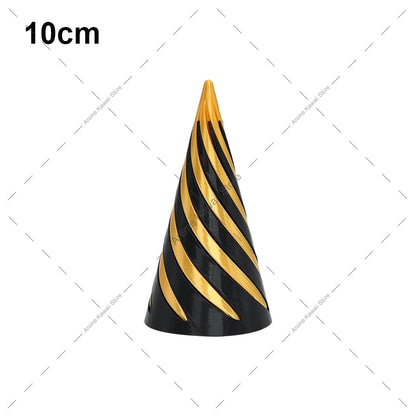 3D Printed Spiral Cone Toy Impossible Pyramid Passthrough Sculpture Pass Through Pyramid Toy Mini Vortex Thread Illusion