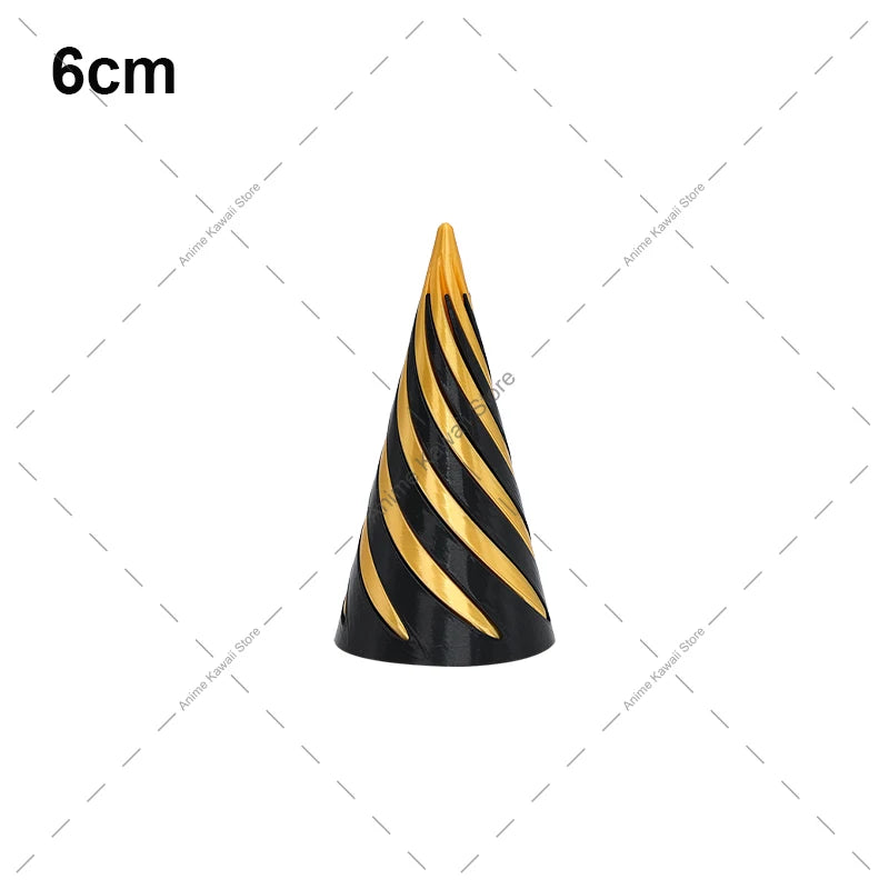 3D Printed Spiral Cone Toy Impossible Pyramid Passthrough Sculpture Pass Through Pyramid Toy Mini Vortex Thread Illusion