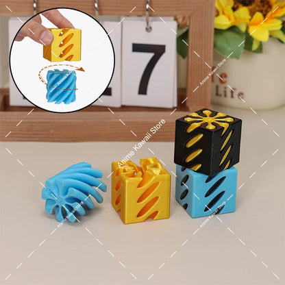 3D Printed Spiral Cone Toy Impossible Pyramid Passthrough Sculpture Pass Through Pyramid Toy Mini Vortex Thread Illusion