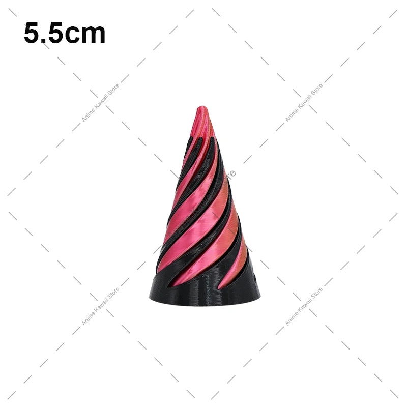 3D Printed Spiral Cone Toy Impossible Pyramid Passthrough Sculpture Pass Through Pyramid Toy Mini Vortex Thread Illusion