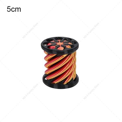 3D Printed Spiral Cone Toy Impossible Pyramid Passthrough Sculpture Pass Through Pyramid Toy Mini Vortex Thread Illusion